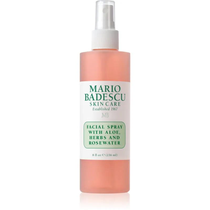 Mario Badescu Facial Spray with Aloe, Herbs and Rosewater τονωτικό σπρέι προσώπου για λαμπρότητα και ενυδάτωση 236 ml