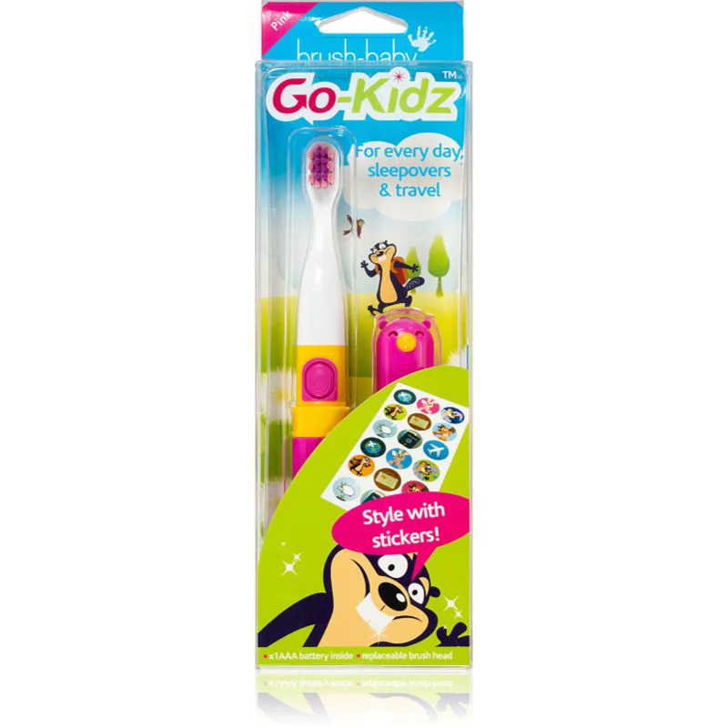 Brush Baby Go-Kidz οδοντόβουρτσα μπαταρίας από 3 ετών Pink/Blue 1 τμχ
