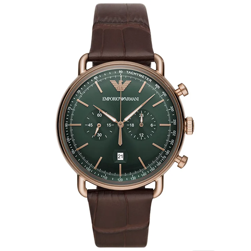 EMPORIO ARMANI Chronograph Rose Χρυσό Stainless Steel Bracelet AR11334