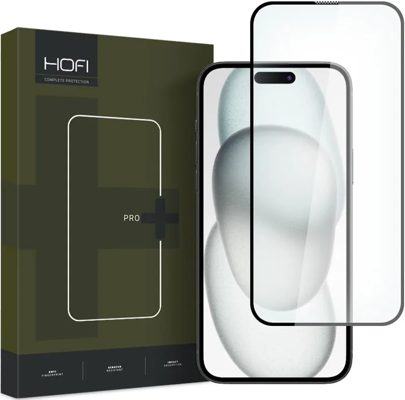 Hofi Premium Pro+ Tempered Glass - Fullface Αντιχαρακτικό Γυαλί Οθόνης - Apple iPhone 15 - Black (9319456604757)