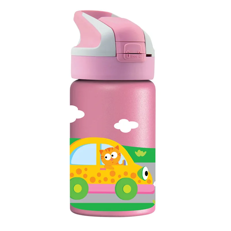 Παγούρι - Θερμός 350ml Με Καλαμάκι Laken Αμαξάκια