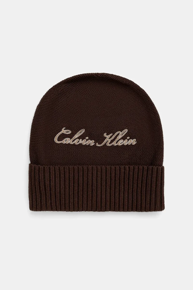 Calvin Klein σκούφος beanie ανδρικός βαμβακερός