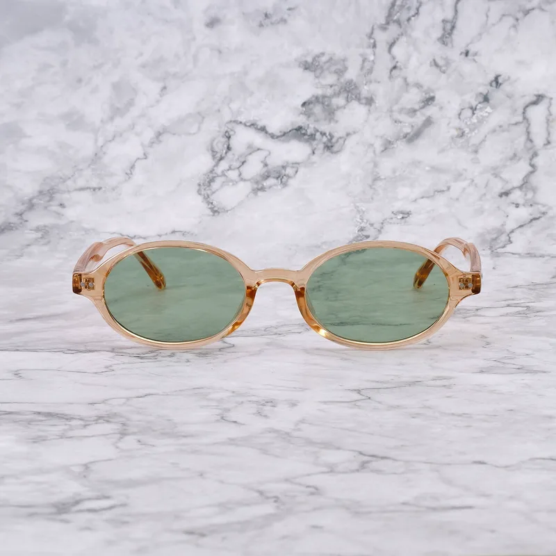 STELLA 29EP8 - STELLA - CHAMPAGNE - LIGHT GREEN Sunglasses | Champagne - Light Green | Champagne - Light Green Shades | Explicit Poets Sunglasses