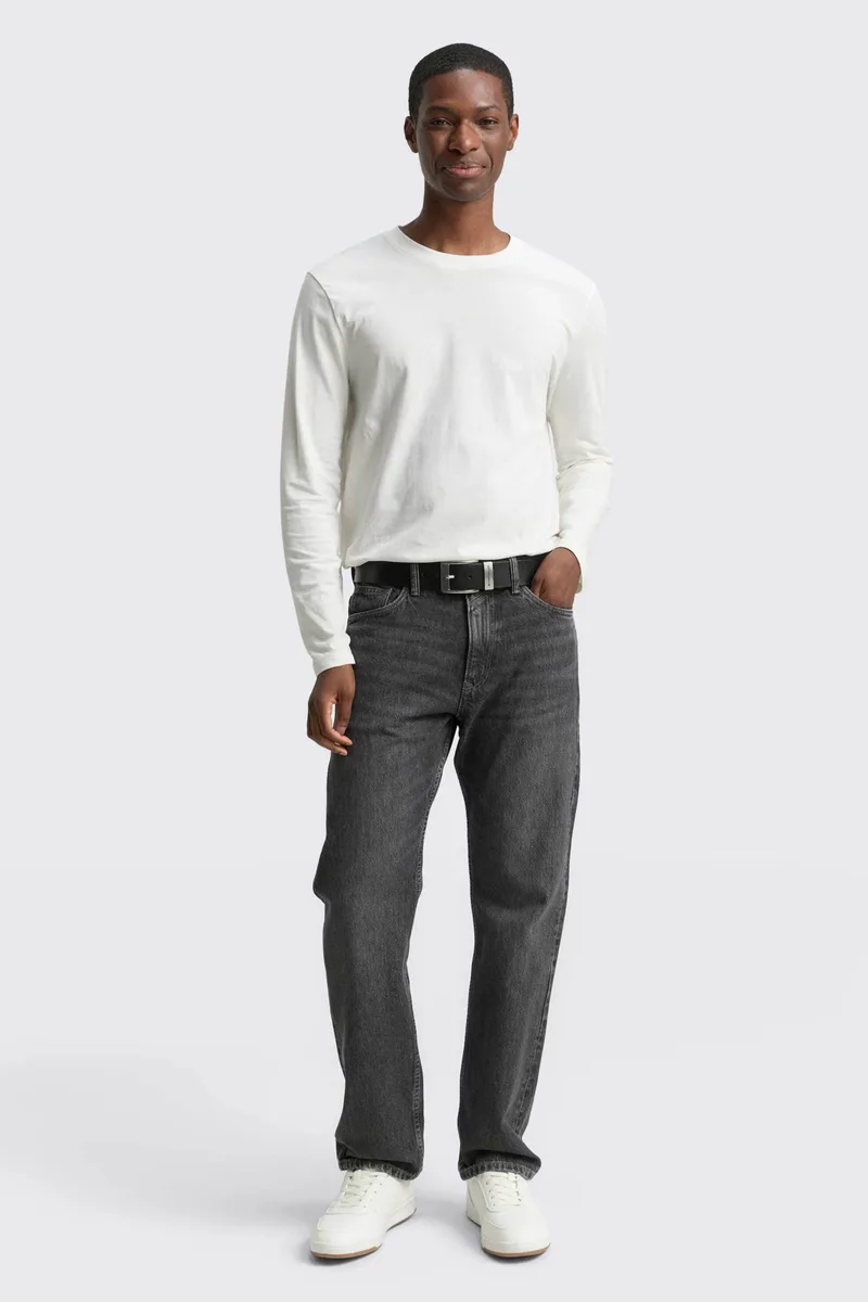 Tom Tailor ανδρικό τζιν παντελόνι πεντάτσεπο Relaxed Fit - 1044988 Ανθρακί