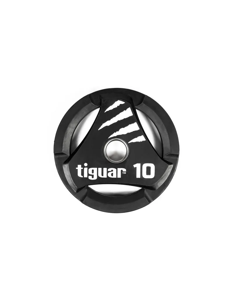 Tiguar TI-WTPU01000 Δίσκος Ολυμπιακού Τύπου Λαστιχένιος 1 x 10kg Φ50mm με Λαβές