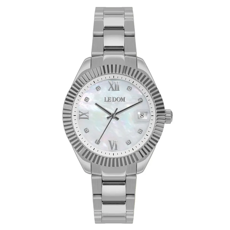 LE DOM Harmony Crystals - LD.1502-1, Silver case with Stainless Steel Bracelet