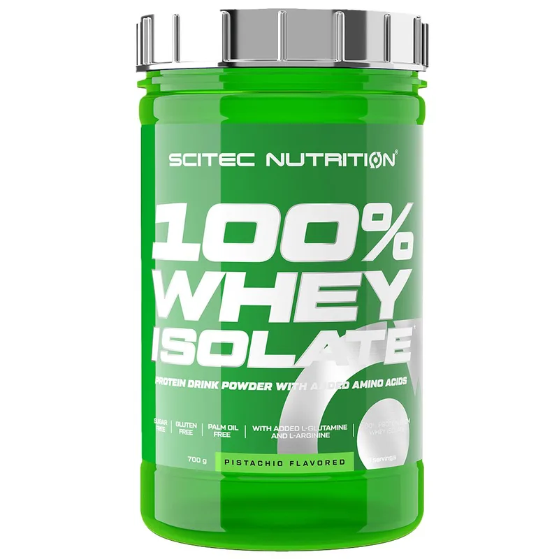 Scitec Nutrition 100% Whey Isolate Protein Συμπλήρωμα Διατροφής με 100% Υδρολυμένη Πρωτεΐνη Ορού Γάλακτος & Προσθήκη Αμινοξέων 700g - Pistachio