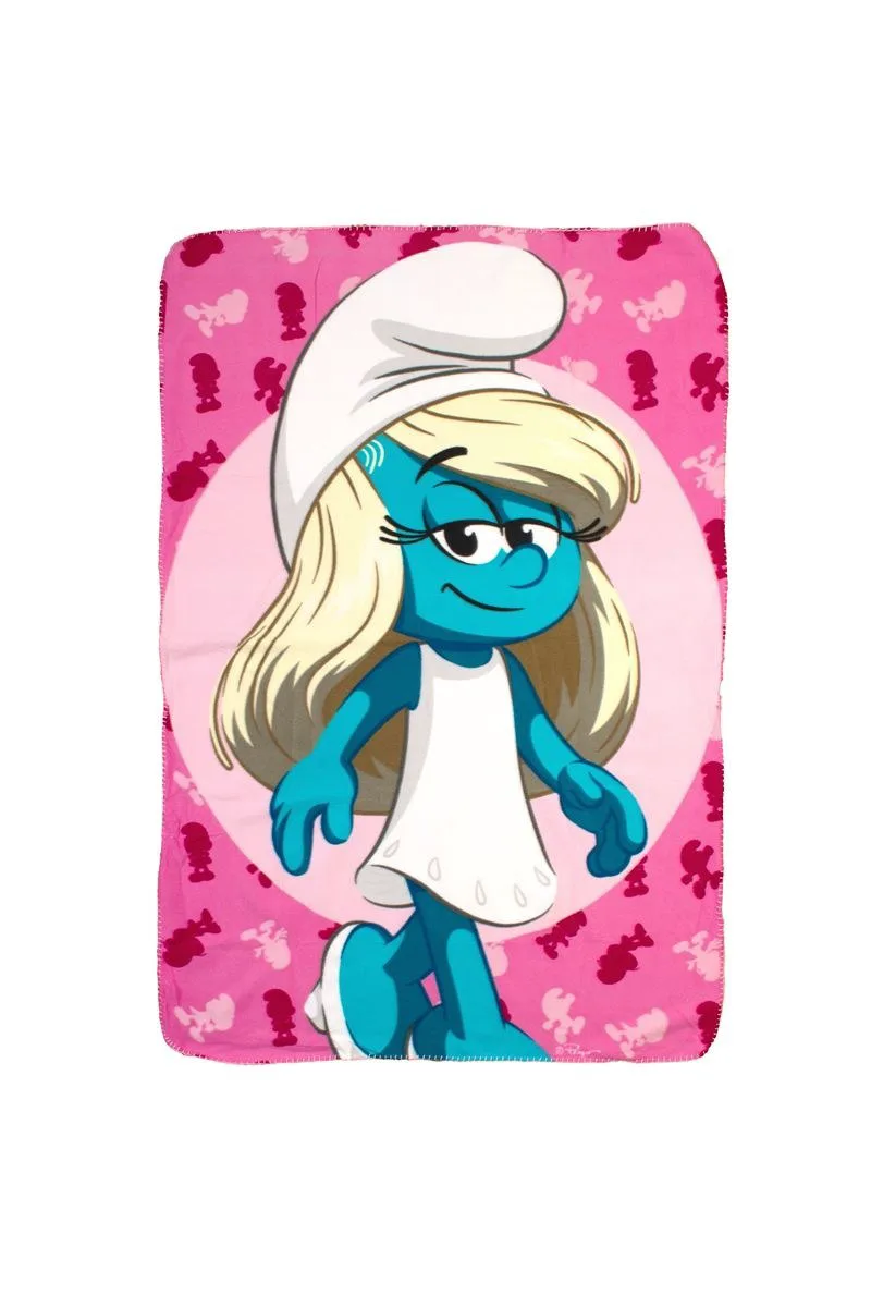 Κουβέρτα Fleece Κούνιας Peyo Smurfs 12 100x140 Ροζ