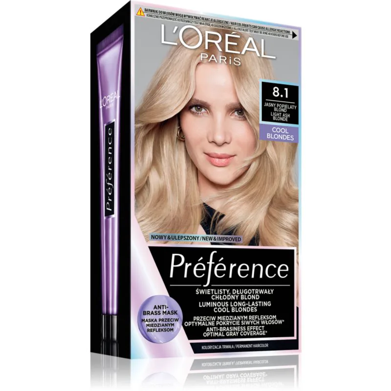 L’Oréal Paris Préférence βαφή μαλλιών απόχρωση 8.1 COPENHAGEN 1 τμχ
