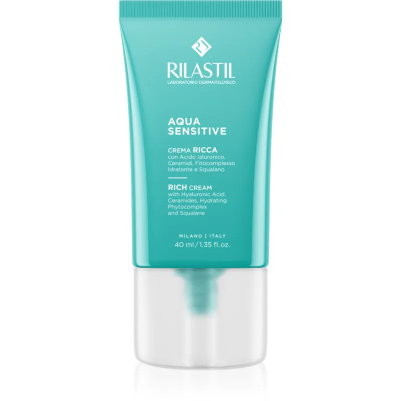 Rilastil Aqua Sensitive ενυδατική κρέμα για ξηρή έως πολύ ξηρή επιδερμίδα 40 ml
