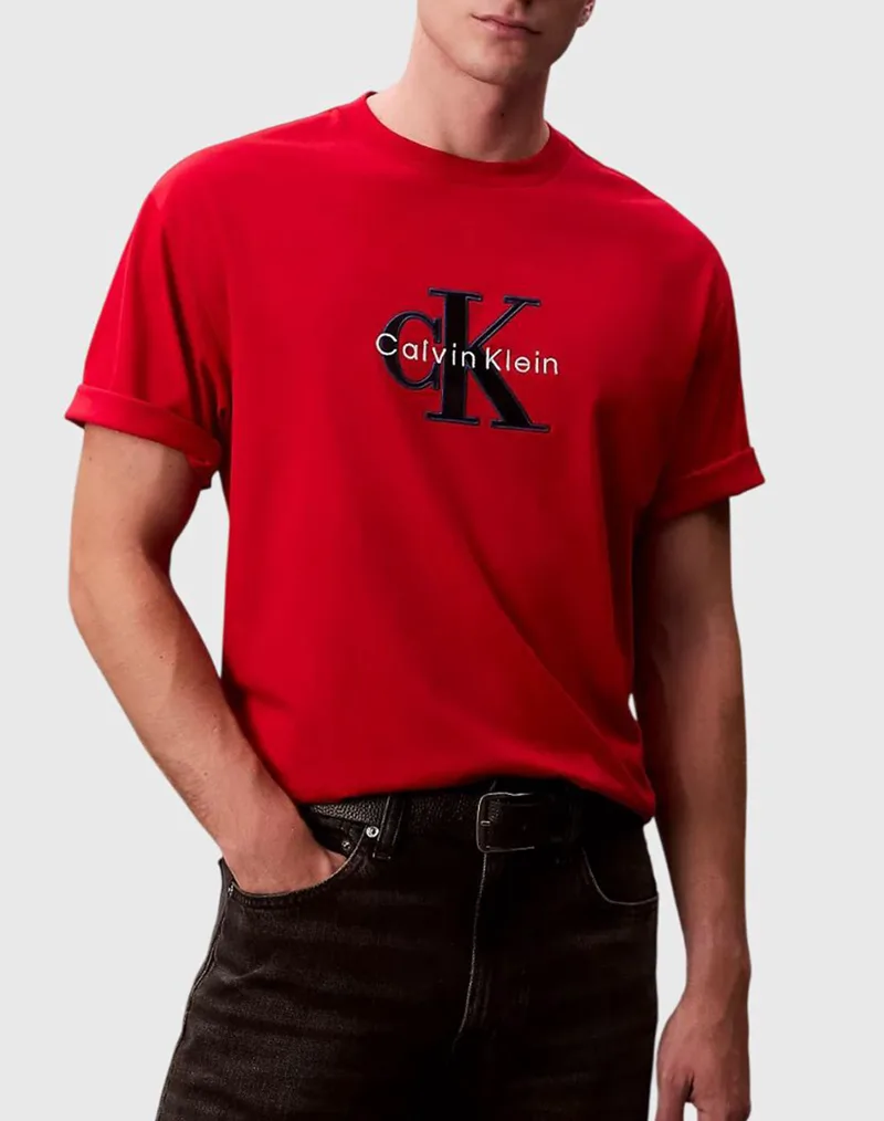 CALVIN KLEIN SS 16S TRICOLOR MONOLOGO GRAPHIC LV04RE815G-VMT Red