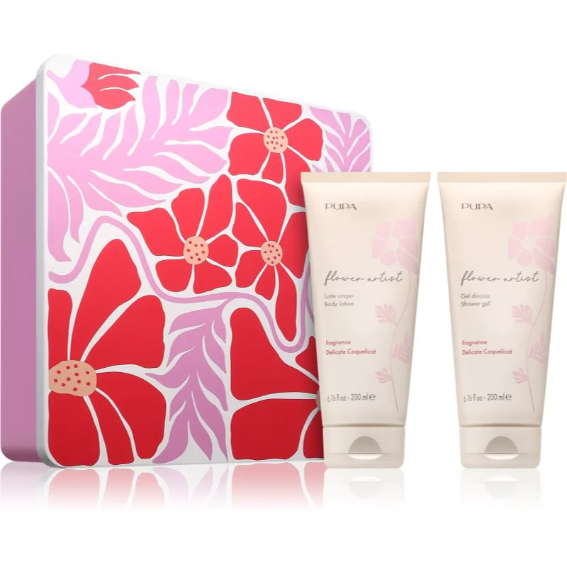 PUPA Milano Flower Artist Kit σετ δώρου για το σώμα με άρωμα Delicate Coquelicot 1 τμχ