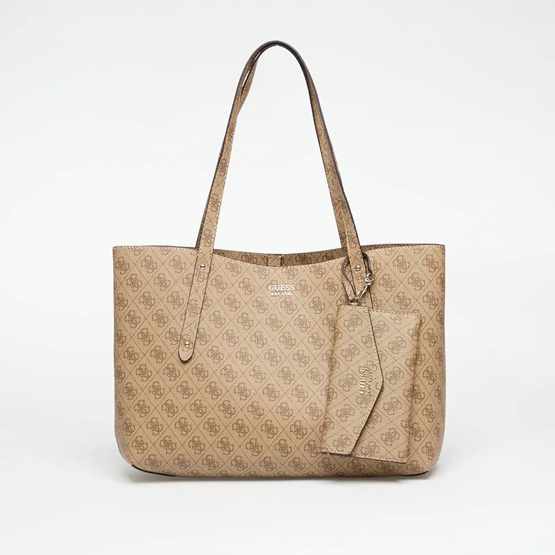 GUESS Brenton Tote Latte Logo Universal
