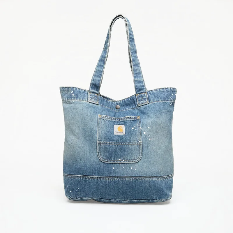 Carhartt WIP Denim Tote Blue Destroy Wash, Splatter Universal