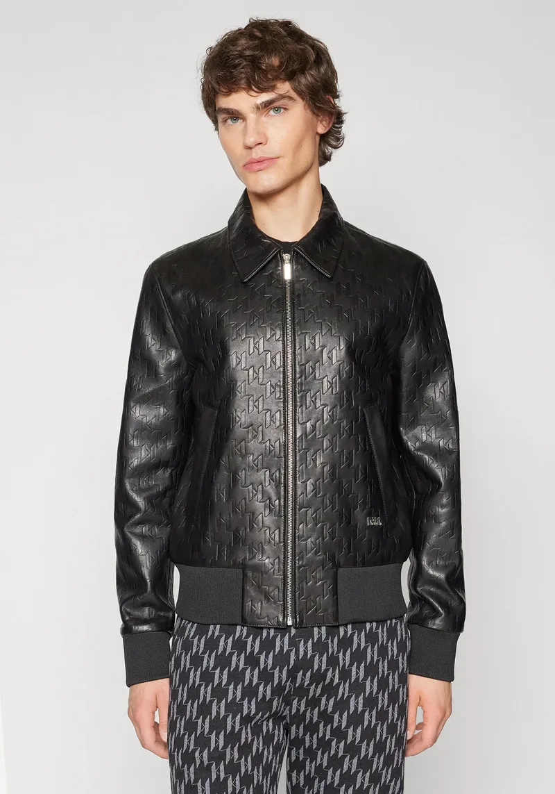 Karl Lagerfeld Δερμάτινο Jacket της σειράς Blouson - 555000 544400 990 Black