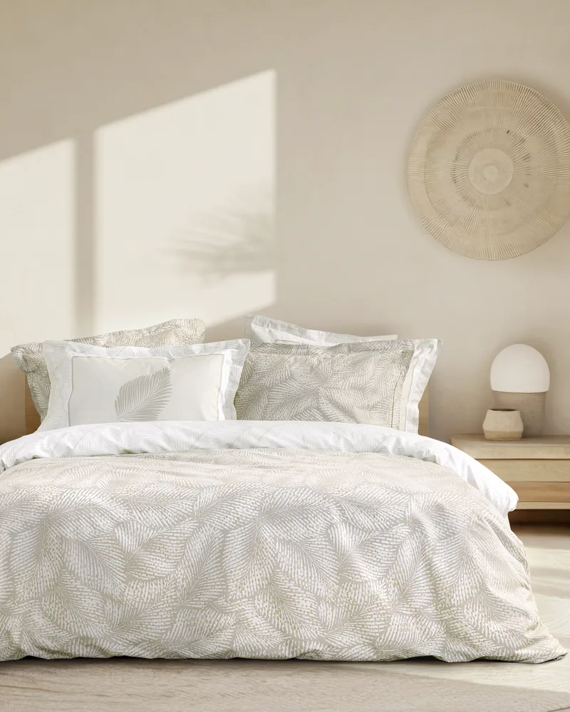 Σετ Σεντόνια King Size 4 Τεμαχίων Nima Coconut Μπεζ, Λευκό 270x280