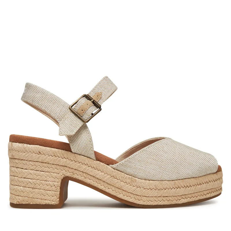 Εσπαντρίγιες Toms Isla Peep Toe 10021977 Εκρού