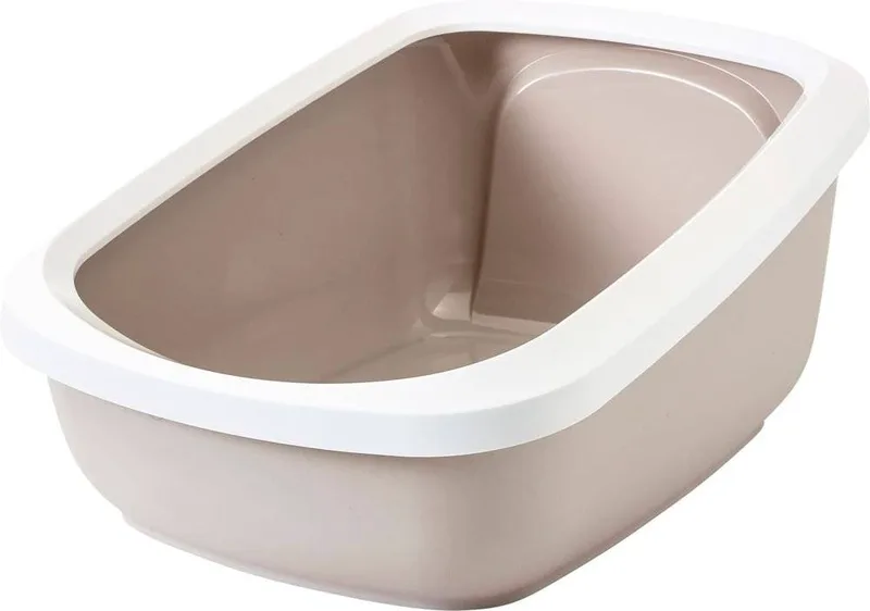 ΛΕΚΑΝΗ ΓΑΤΑΣ SAVIC ASEO JUMBO ΒΑΘΙΑ ΛΕΥΚΟ MOKA (67,5X48,5X28CM)