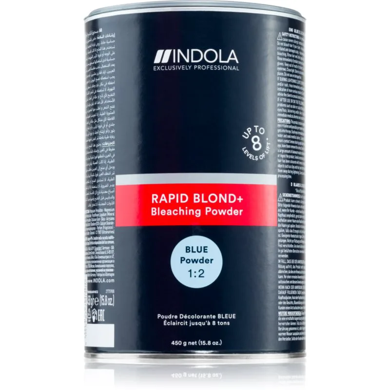 Indola Rapid BLOND+ Bleaching Powder ξανοιχτική πούδρα λεύκανσης για τα μαλλιά απόχρωση Blue 450 γρ