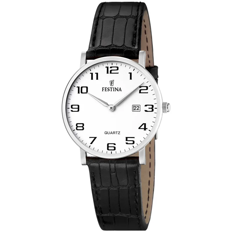FESTINA Black Leather Strap F16477-1