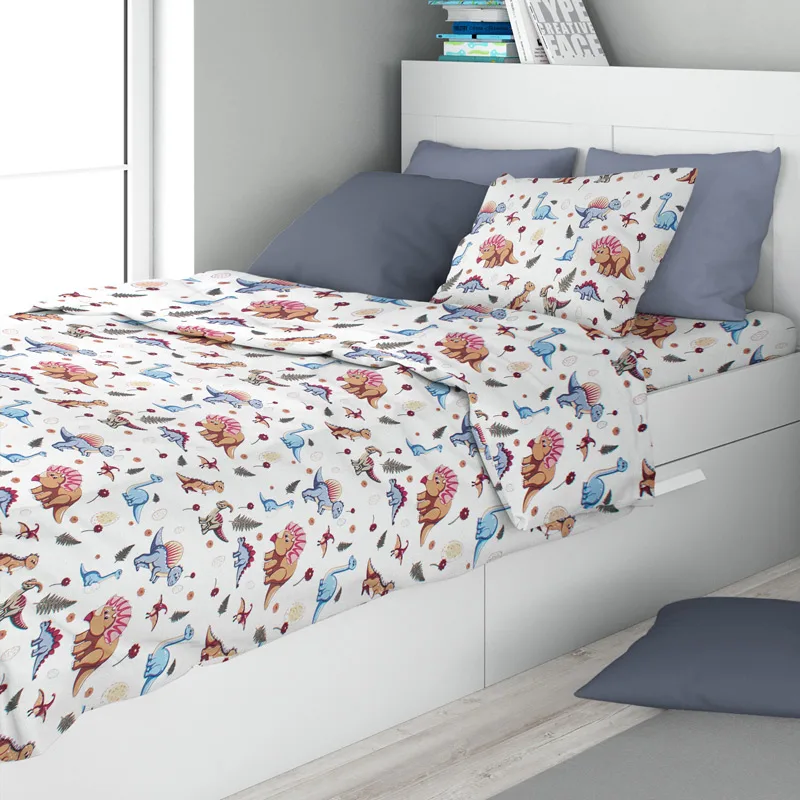 Σεντόνια Μονά Σετ Dimcol Dinosaur 519 Blue
