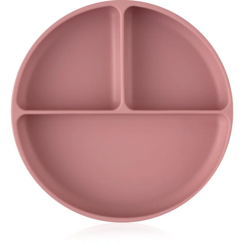 Petite&Mars Take&Match 6m+ πιάτο με χωρίσματα στρογγυλός Dusty Rose 1 τμχ