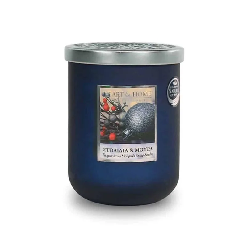 Αρωματικό κερί 320gr Heart & Home - Στολίδια και μούρα