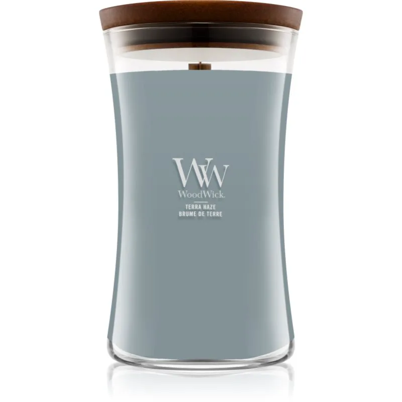 Woodwick Terra Haze αρωματικό κερί με ξύλινο φιτίλι 610 γρ