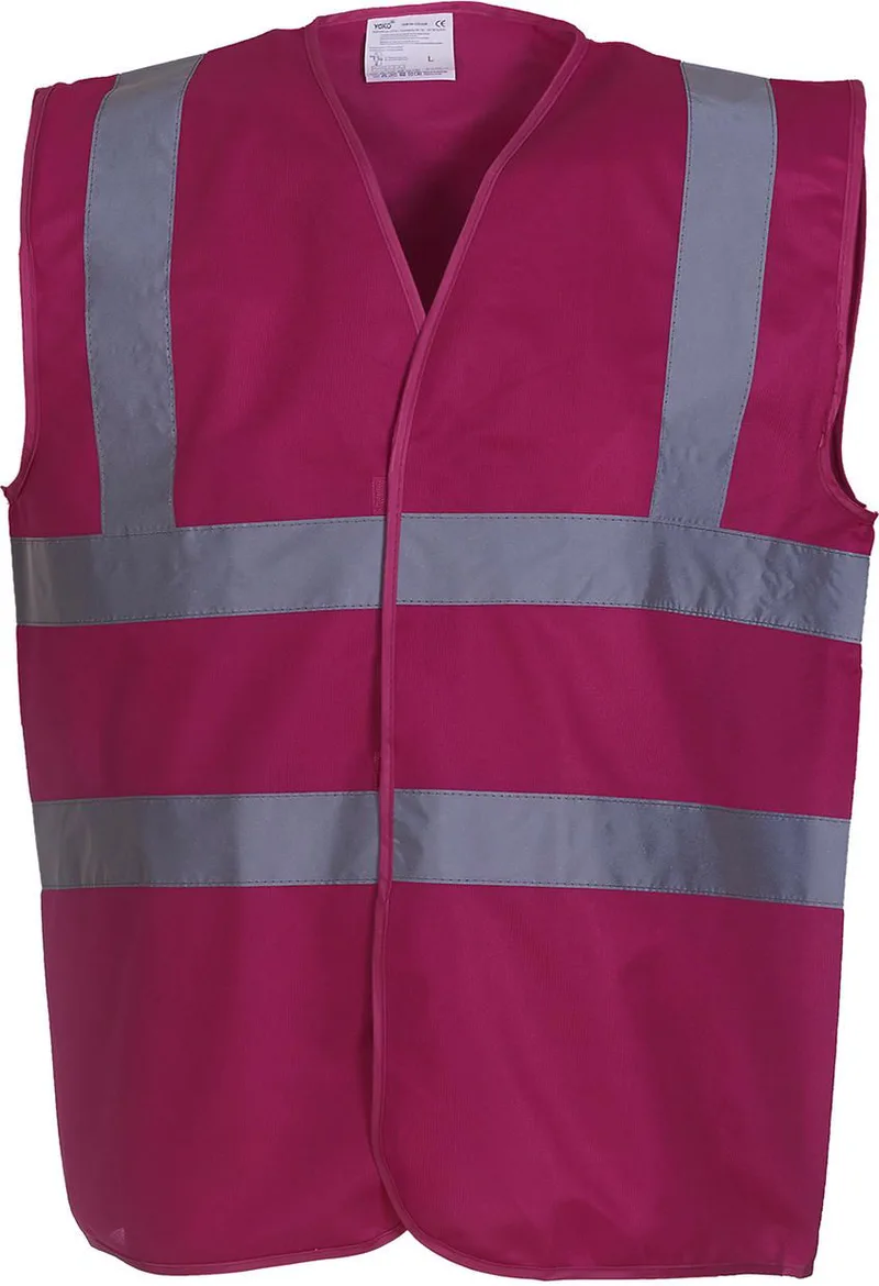 Γιλέκο Ασφαλείας Fluo 2 Yoko HVW100P Raspberry