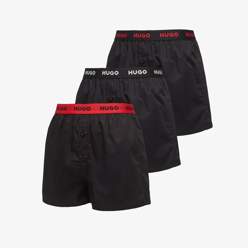 Μπόξερς Hugo Boss Woven Boxer Triplet Black XL