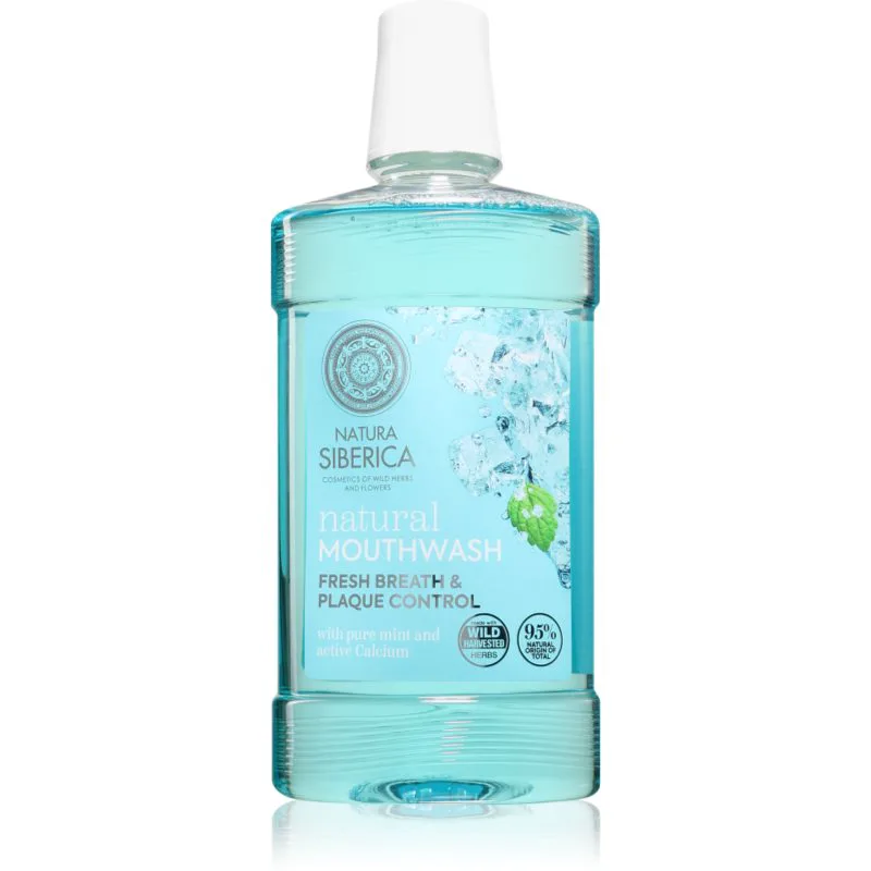 Natura Siberica Natural Mouthwash Fresh Breath & Plaque Control στοματικό διάλυμα για φρέσκια αναπνοή 520 ml