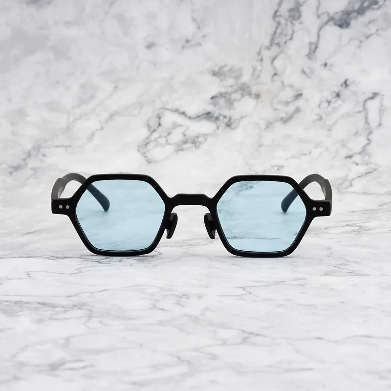LEON 44EP1M - LEON - MATT BLACK - BLUE Sunglasses | Matt Black | Blue Shades | Explicit Poets Sunglasses