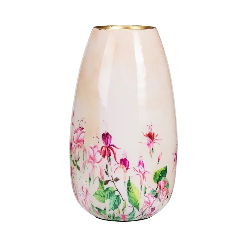 Διακοσμητικό Βάζο (Φ14.5x25) K-M Ροζ Flower A67825300