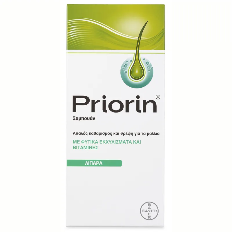Priorin Shampoo for Oily Hair Σαμπουάν με Φυτικά Εκχυλίσματα & Βιταμίνες για Λιπαρά Μαλλιά 200ml