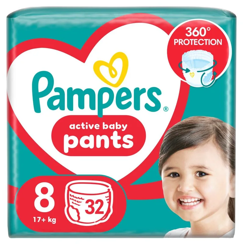 Πάνες Pampers Active Baby Pants Jumbo Pack Νο8 (17+kg) 32τμχ