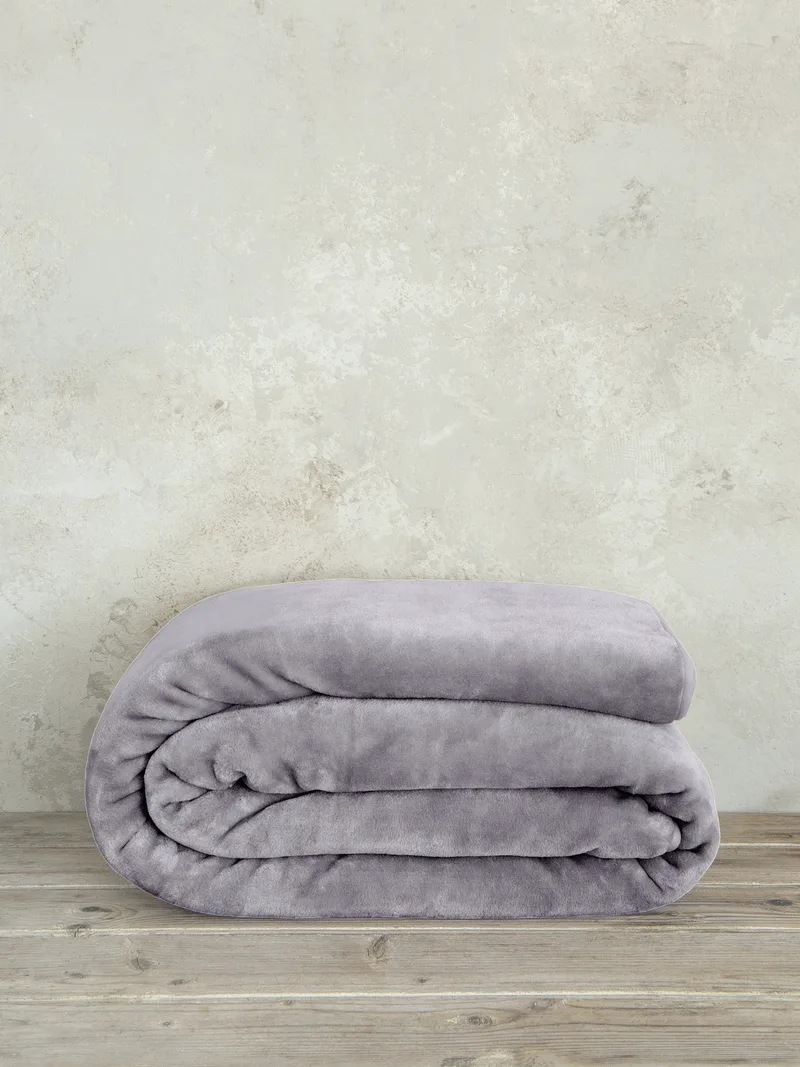 Κουβέρτα Βελουτέ Υπέρδιπλη Nima Smoky Lilac 220x240