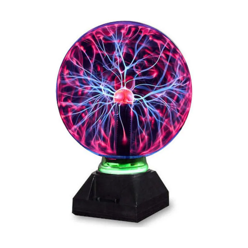 Magic Plasma Light Ball Διακοσμητικό Φωτιστικό με Φωτισμό RGB Plasma Ball LED 21cm σε Μαύρο Χρώμα