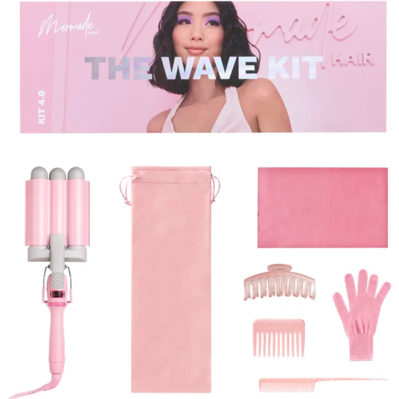 Mermade The Wave Kit τριπλό σίδερο μαλλιών για μπούκλες με αξεσουάρ 32mm 1 τμχ