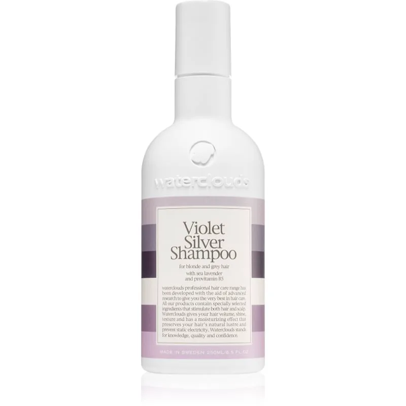 Waterclouds Violet Silver Shampoo σαμπουάν που εξουδετερώνει τους κίτρινους τόνους 250 ml