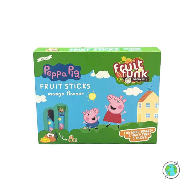 Παιδική Πολυσυσκευασία Peppa Pig Fruit Sticks με γεύση Mango - FruitFunk - 8x10γρ No Sugar Added Gluten Free Vegan Palm Oil Free