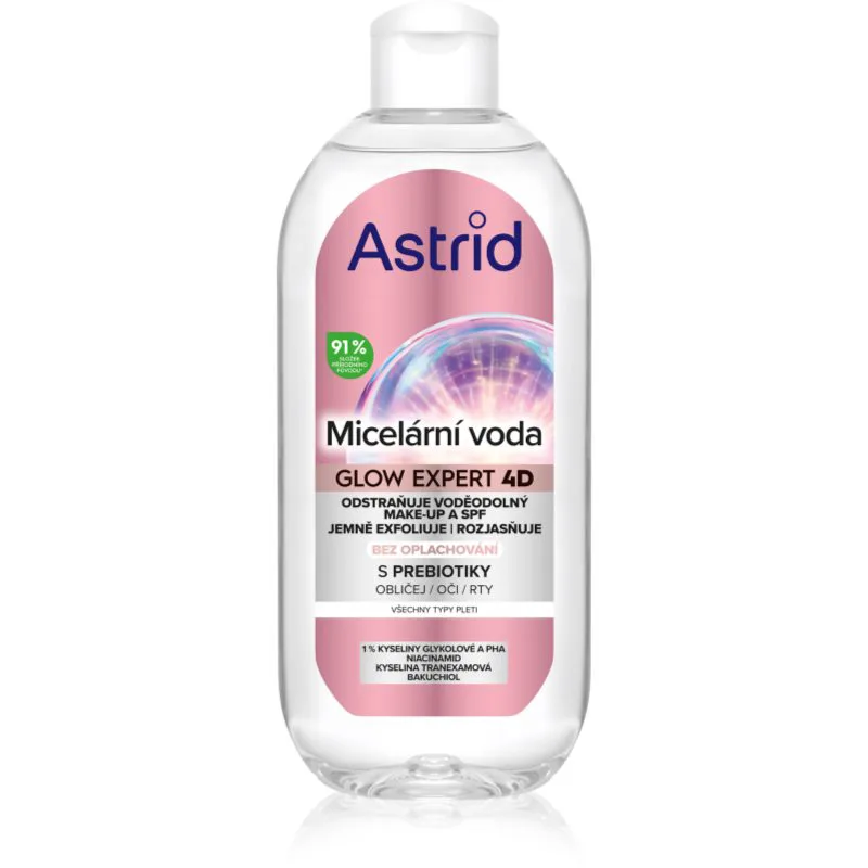 Astrid Glow Expert μικυλλιακό νερό για λαμπρή επιδερμίδα 400 ml