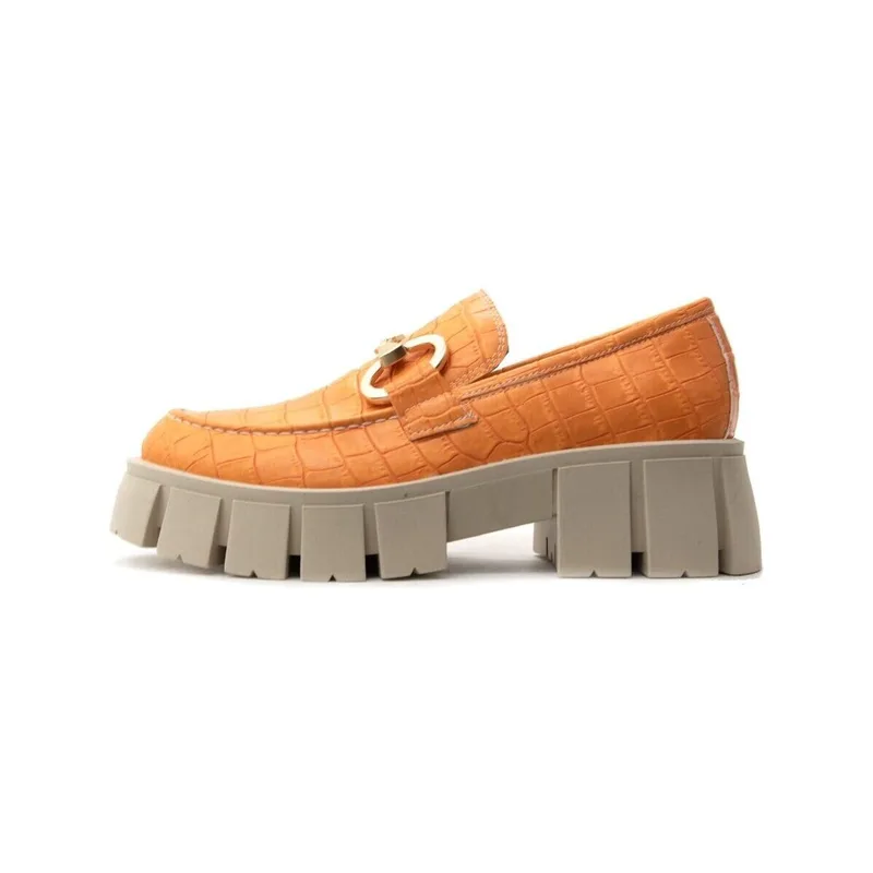 Μοκασσίνια L'estrosa LEATHER FLATFORM MOCASSINS WOMEN