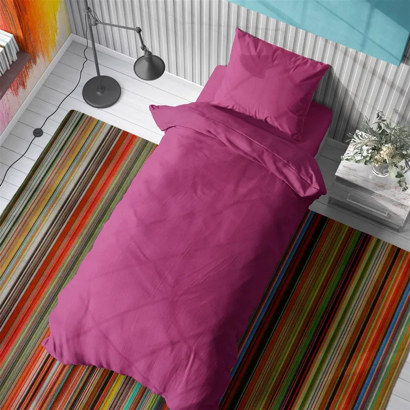 Σεντόνι Μεμονωμένο Βαμβακερό Μονό Solid 499 160X240 Fuchsia DimCol (Ύφασμα: Βαμβάκι 100%, Τύπος κατωσέντονου: Χωρίς Λάστιχο, Χρώμα: Φούξια, Μέγεθος: Μονά) - DimCol - 33122023010