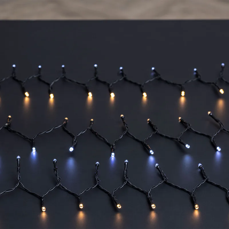 Χριστουγεννιάτικα Λαμπάκια 50 Led Σε Σειρά 5μ Θερμό & Ψυχρό Λευκό Με 8 Προγράμματα F-R 877780N