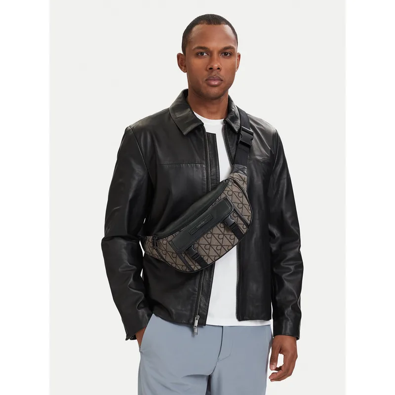 Τσαντάκι Μέσης Calvin Klein Mixed Emblem Aop LV04D3382G Μπεζ