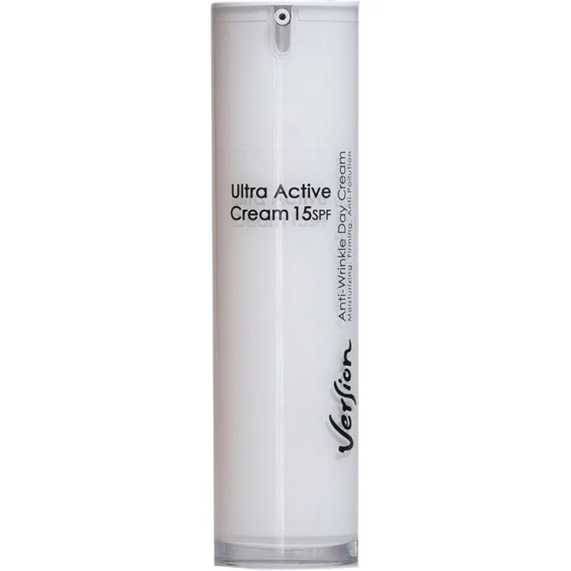 Version Ultra Active Anti-Wrinkle Day Cream Spf15 Αντιρυτιδική, Συσφικτική & Βαθιά Ενυδατική Κρέμα Ημέρας Μεσαίας Προστασίας 50ml