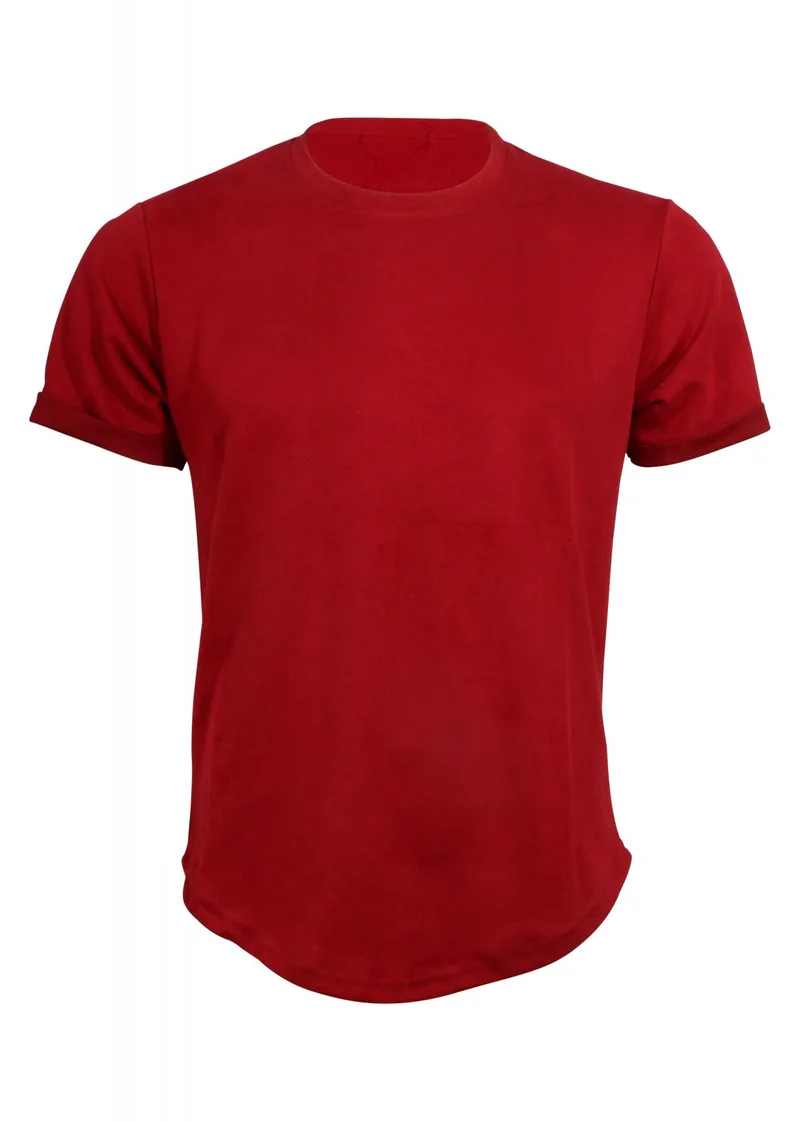 Ανδρικό tshirt με λαιμόκοψη κοντό μανίκι. Street Style. ΜΠΟΡΝΤΩ
