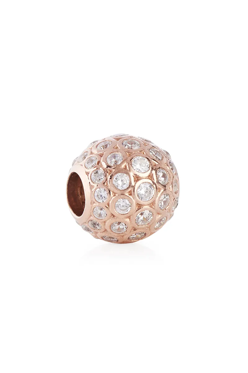 Tedora επιχρυσωμένο στρογγυλό charm με ζιργκόν Boulle - BEIP108/R