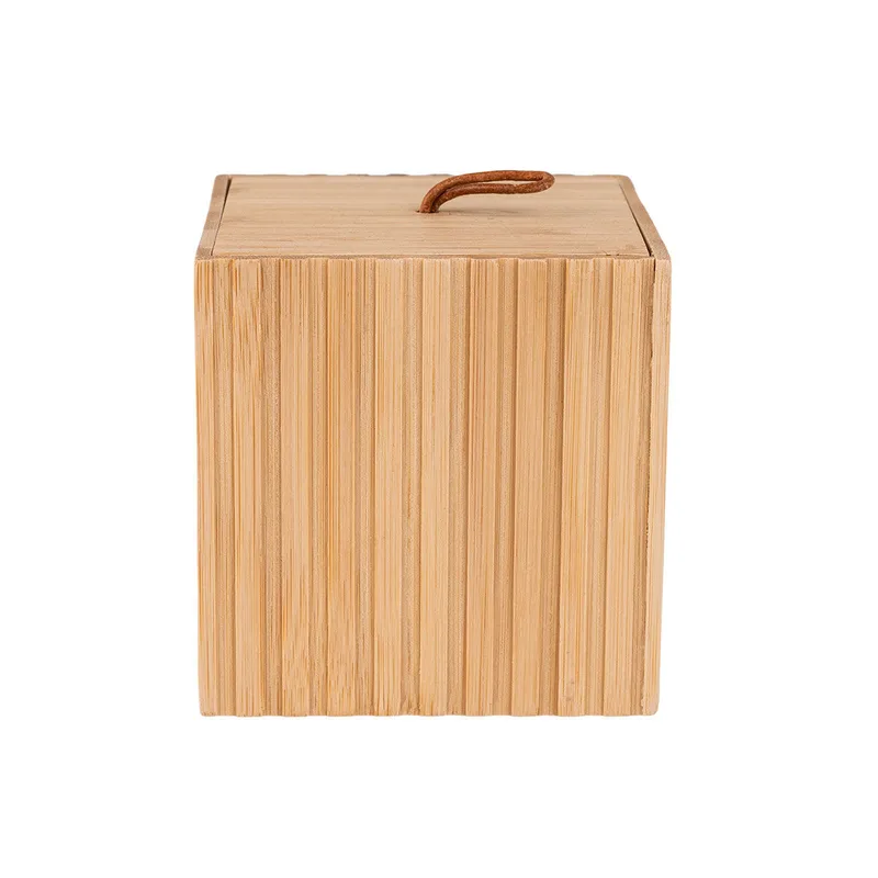 Κουτί Αποθήκευσης-Οργάνωσης Μπάνιου Bamboo Essentials Estia 9x8εκ. 02-13165 (Υλικό: Bamboo) - estia - 02-13165