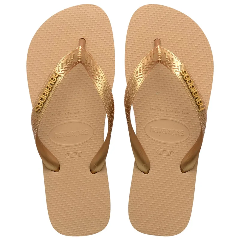 Havaianas W Top Logo Metallic FC (4127244-0570 Dourado)